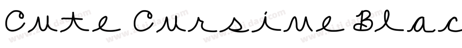 Cute Cursive Blackou字体转换